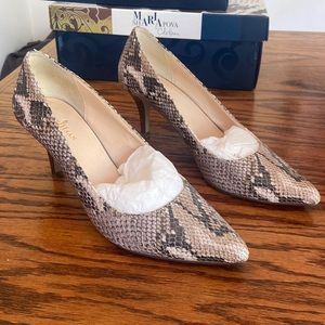 cole haan snake print low heels